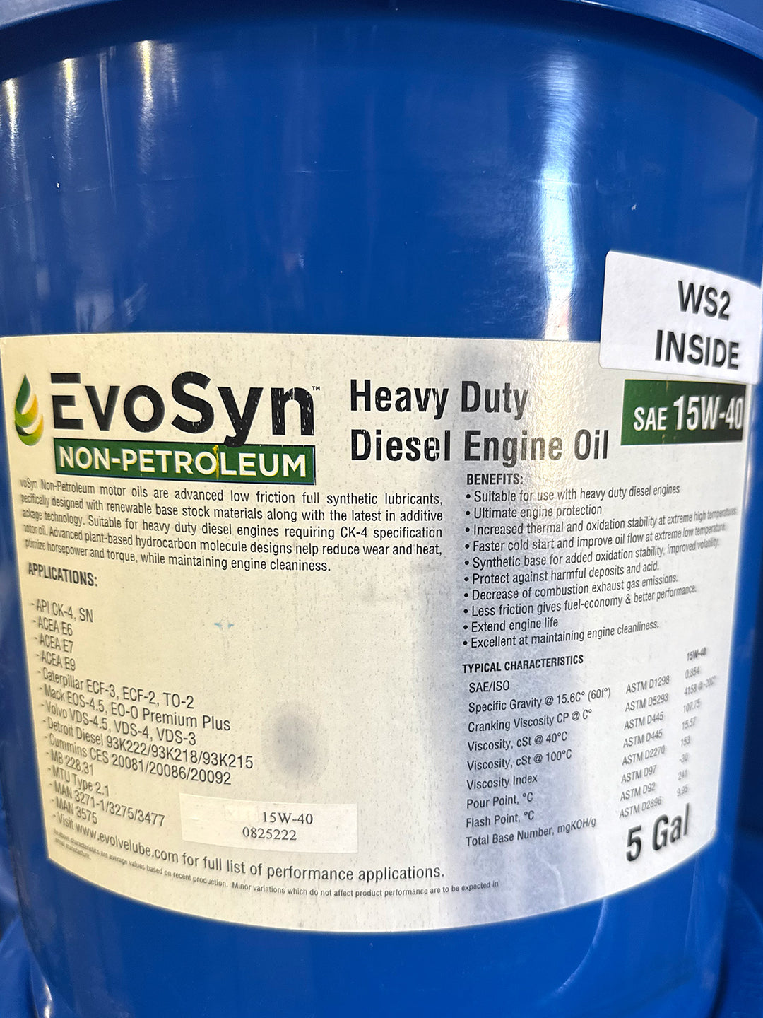 EvoSyn Non-Petroleum 15W-40 Heavy Duty Diesel Engine Oil