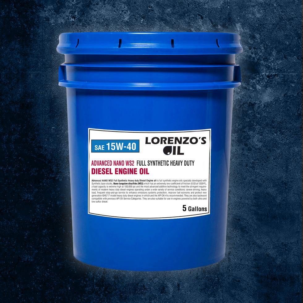 Lorenzo's Oil SAE 15W-40 Nano Tungsten Disulfide (WS2) - Insane Diesel