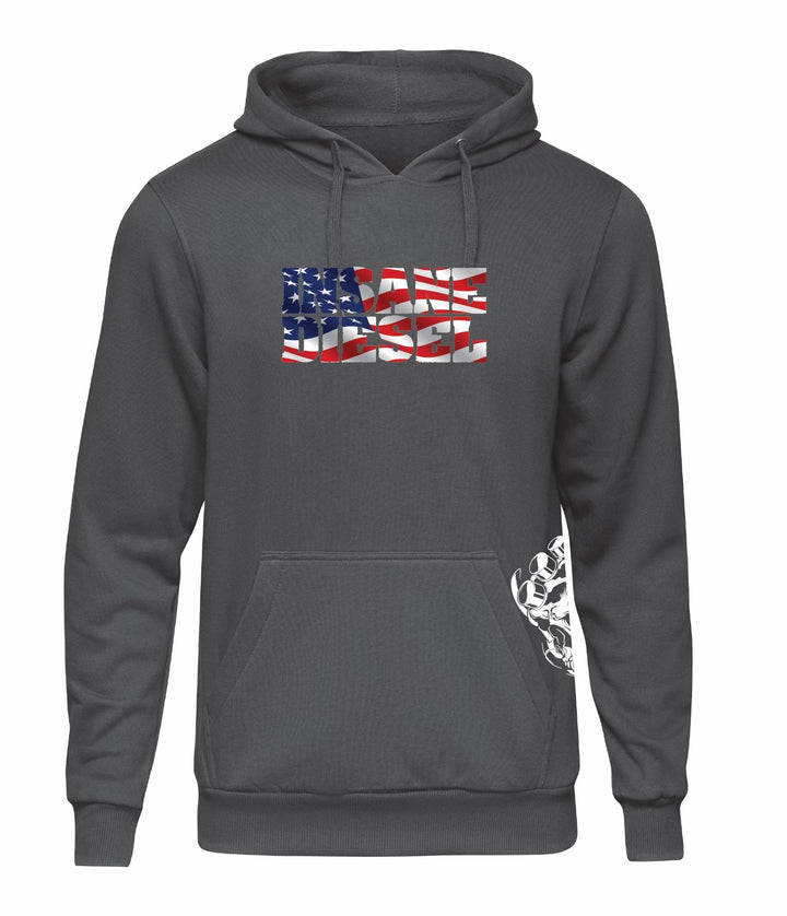 Insane Diesel Hoodie - Side Skull and Arm Logo