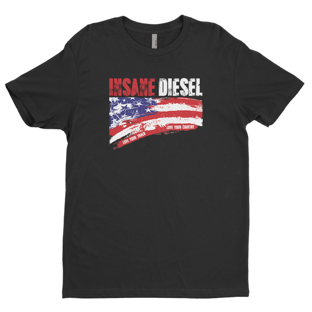 Insane Diesel T-Shirt - Flag "Love Your Truck"