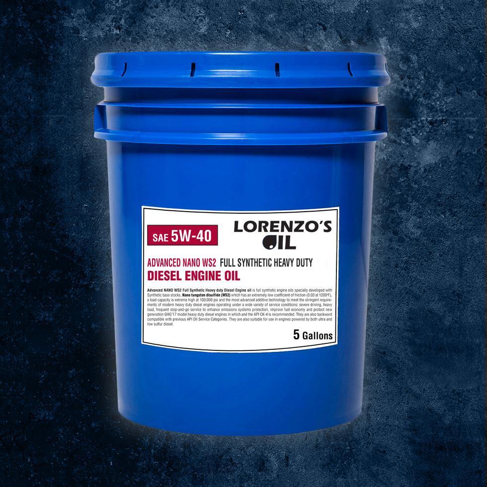 Lorenzo's Oil SAE 5W-40 Nano Tungsten Disulfide (WS2) - Insane Diesel